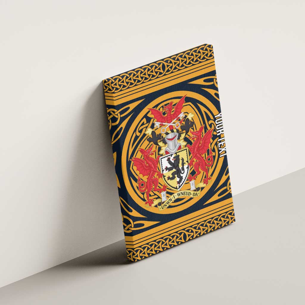 Personalized Denbighshire Wales Canvas Wall Art Coat Of Arms Celtic Style - Wonder Print Shop