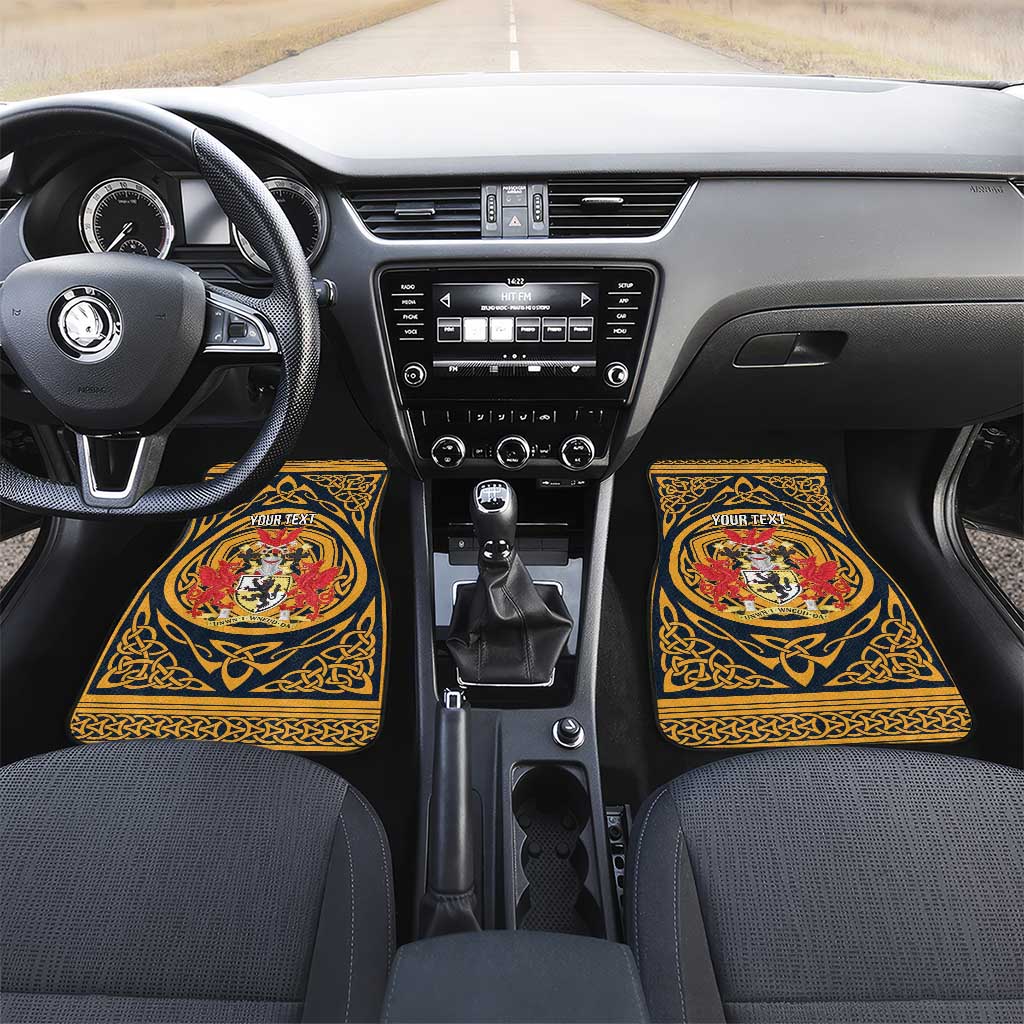 Personalized Denbighshire Wales Car Mats Coat Of Arms Celtic Style - Wonder Print Shop