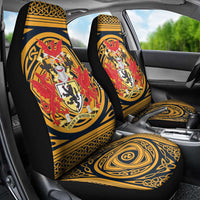 Personalized Denbighshire Wales Car Seat Cover Coat Of Arms Celtic Style - Wonder Print Shop