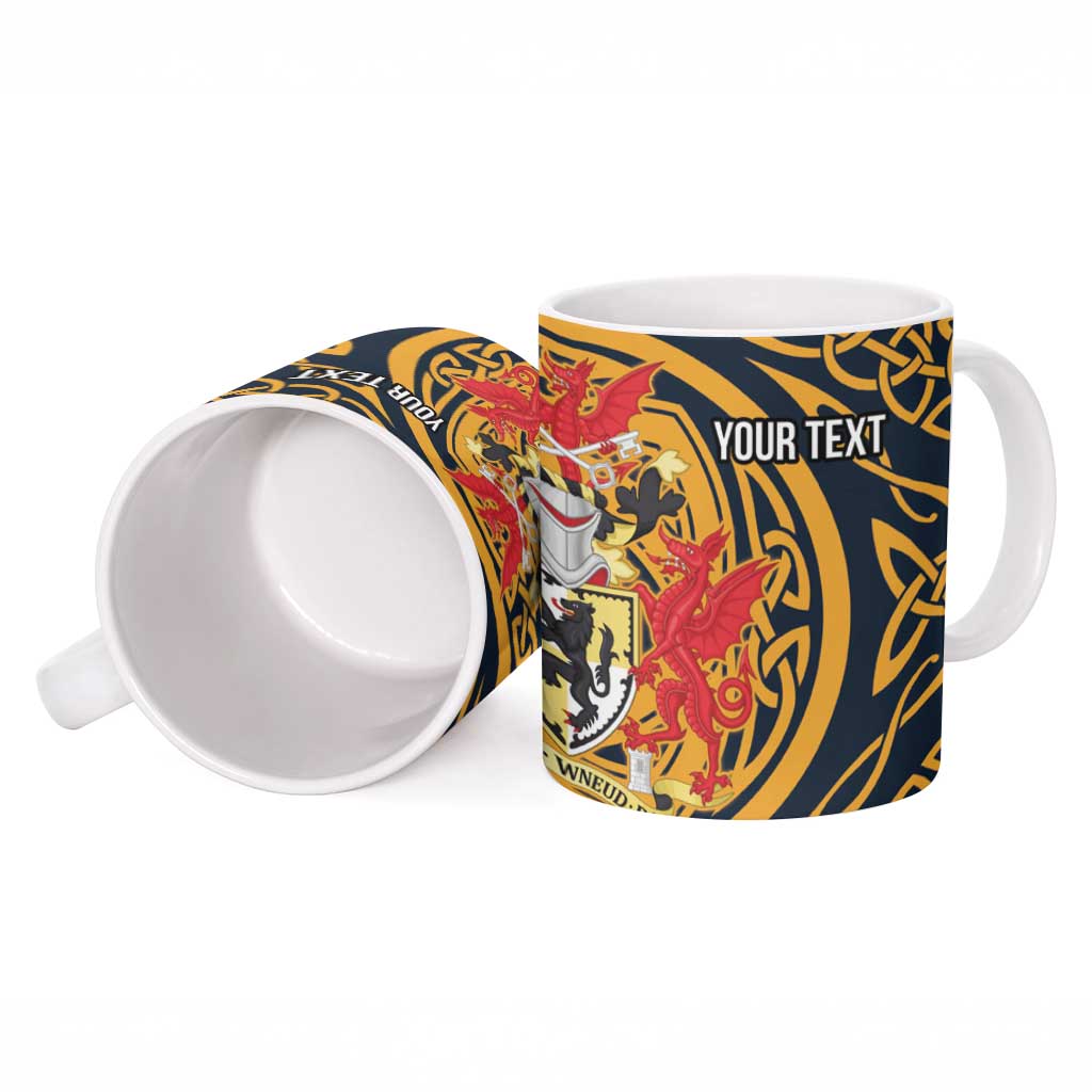 Personalized Denbighshire Wales Ceramic Mug Coat Of Arms Celtic Style - Wonder Print Shop
