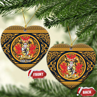 Personalized Denbighshire Wales Ceramic Ornament Coat Of Arms Celtic Style - Wonder Print Shop