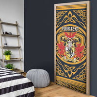 Personalized Denbighshire Wales Door Cover Coat Of Arms Celtic Style - Wonder Print Shop