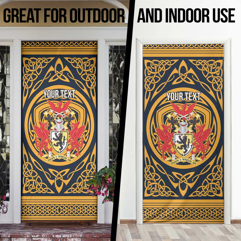 Personalized Denbighshire Wales Door Cover Coat Of Arms Celtic Style - Wonder Print Shop