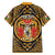 Personalized Denbighshire Wales Family Matching Off The Shoulder Long Sleeve Dress and Hawaiian Shirt Coat Of Arms Celtic Style - Wonder Print Shop