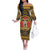 Personalized Denbighshire Wales Family Matching Off The Shoulder Long Sleeve Dress and Hawaiian Shirt Coat Of Arms Celtic Style - Wonder Print Shop