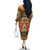 Personalized Denbighshire Wales Family Matching Off The Shoulder Long Sleeve Dress and Hawaiian Shirt Coat Of Arms Celtic Style - Wonder Print Shop