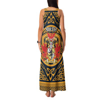 Personalized Denbighshire Wales Family Matching Tank Maxi Dress and Hawaiian Shirt Coat Of Arms Celtic Style - Wonder Print Shop