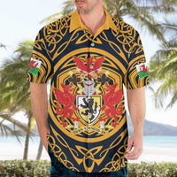 Personalized Denbighshire Wales Hawaiian Shirt Coat Of Arms Celtic Style - Wonder Print Shop