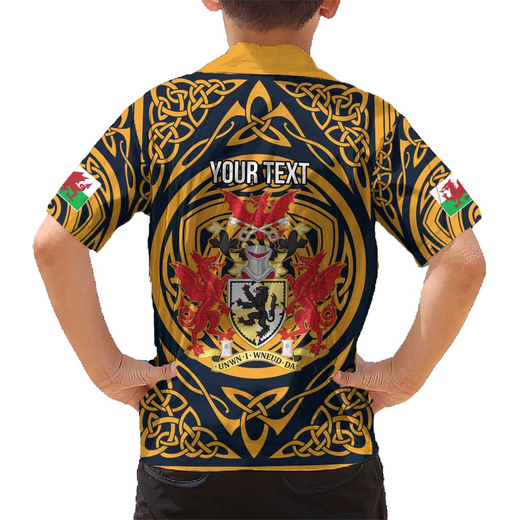 Personalized Denbighshire Wales Hawaiian Shirt Coat Of Arms Celtic Style - Wonder Print Shop