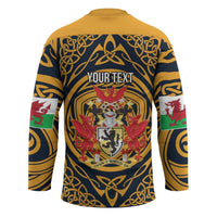Personalized Denbighshire Wales Hockey Jersey Coat Of Arms Celtic Style - Wonder Print Shop