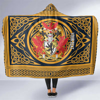 Personalized Denbighshire Wales Hooded Blanket Coat Of Arms Celtic Style - Wonder Print Shop