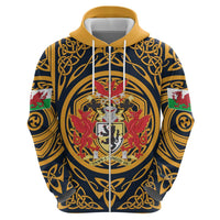 Personalized Denbighshire Wales Hoodie Coat Of Arms Celtic Style - Wonder Print Shop