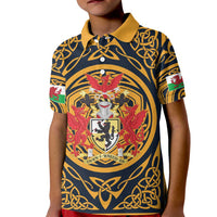Personalized Denbighshire Wales Kid Polo Shirt Coat Of Arms Celtic Style - Wonder Print Shop