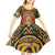 Personalized Denbighshire Wales Kid Short Sleeve Dress Coat Of Arms Celtic Style - Wonder Print Shop