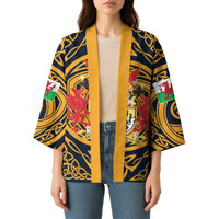 Personalized Denbighshire Wales Kimono Coat Of Arms Celtic Style - Wonder Print Shop