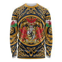 Personalized Denbighshire Wales Long Sleeve Shirt Coat Of Arms Celtic Style - Wonder Print Shop