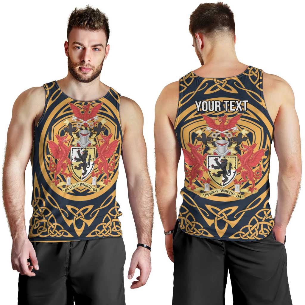 Personalized Denbighshire Wales Men Tank Top Coat Of Arms Celtic Style - Wonder Print Shop