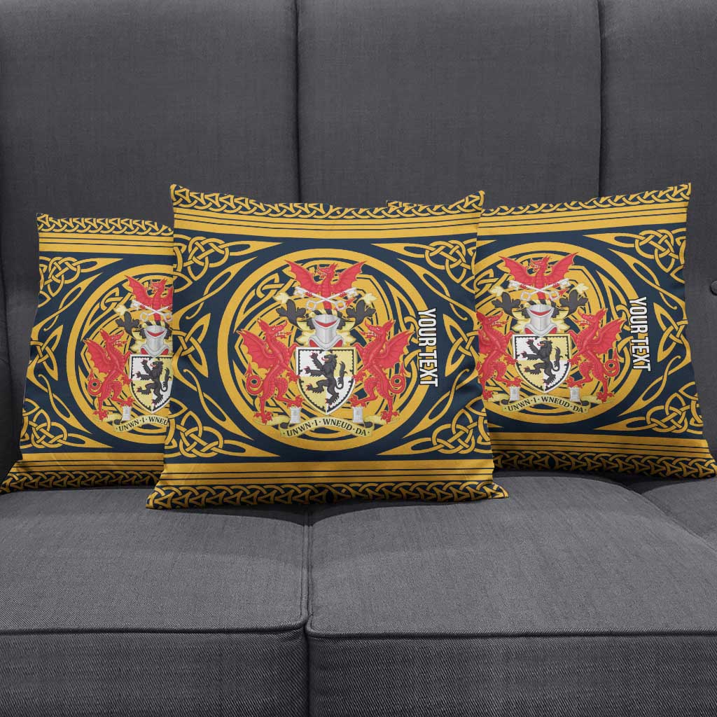 Personalized Denbighshire Wales Pillow Cover Coat Of Arms Celtic Style - Wonder Print Shop