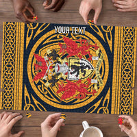 Personalized Denbighshire Wales Puzzle Coat Of Arms Celtic Style - Wonder Print Shop
