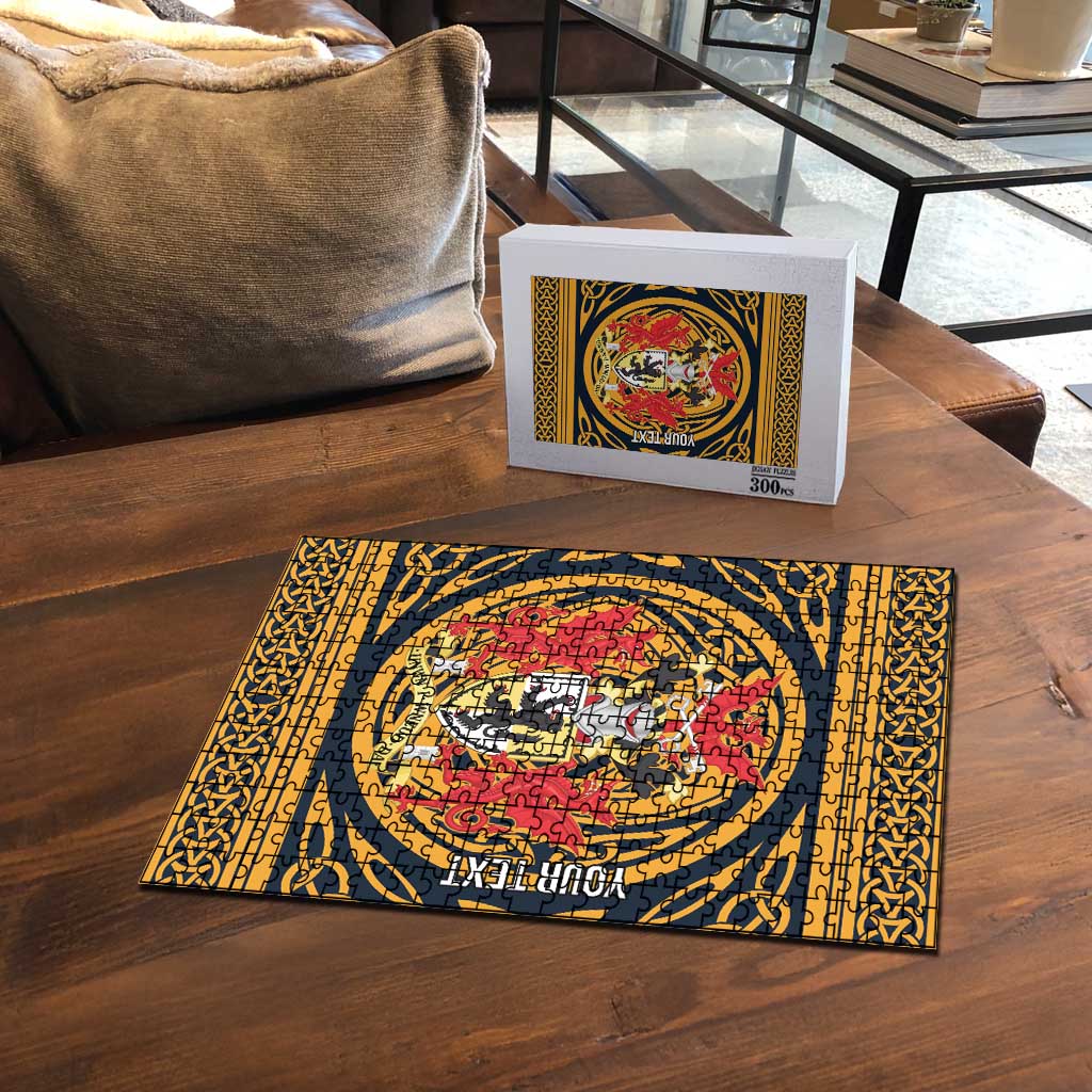 Personalized Denbighshire Wales Puzzle Coat Of Arms Celtic Style - Wonder Print Shop