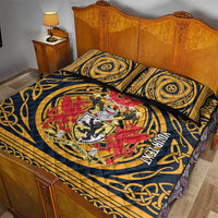 Personalized Denbighshire Wales Quilt Bed Set Coat Of Arms Celtic Style - Wonder Print Shop