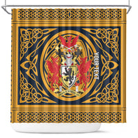 Personalized Denbighshire Wales Shower Curtain Coat Of Arms Celtic Style - Wonder Print Shop