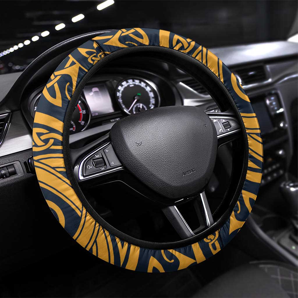 Denbighshire Wales Steering Wheel Cover Coat Of Arms Celtic Style - Wonder Print Shop