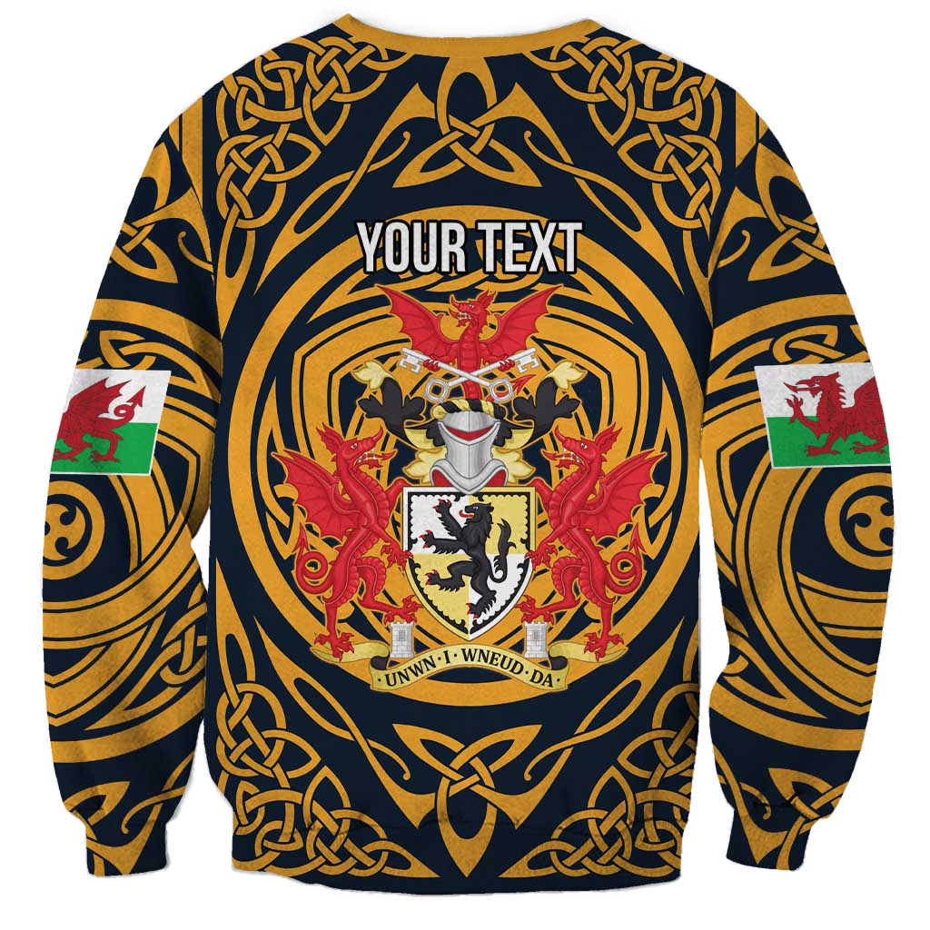 Personalized Denbighshire Wales Sweatshirt Coat Of Arms Celtic Style - Wonder Print Shop