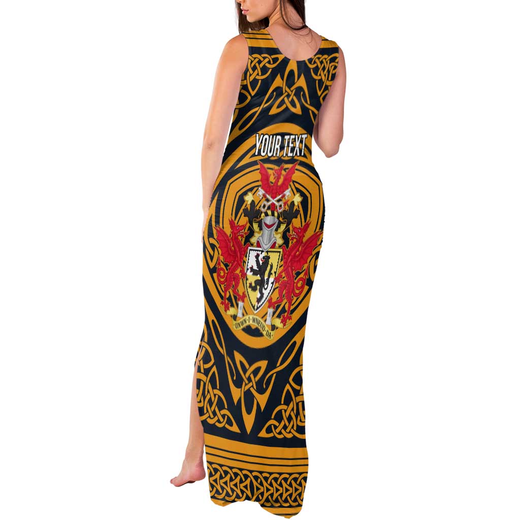 Personalized Denbighshire Wales Tank Maxi Dress Coat Of Arms Celtic Style - Wonder Print Shop
