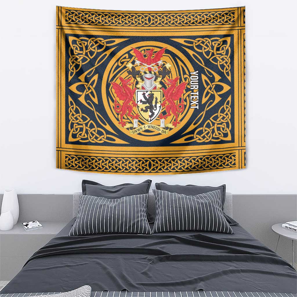 Personalized Denbighshire Wales Tapestry Coat Of Arms Celtic Style - Wonder Print Shop
