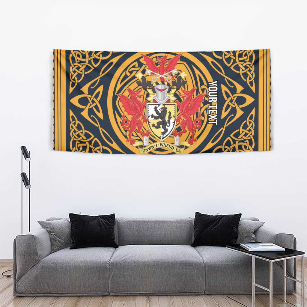 Personalized Denbighshire Wales Tapestry Coat Of Arms Celtic Style - Wonder Print Shop