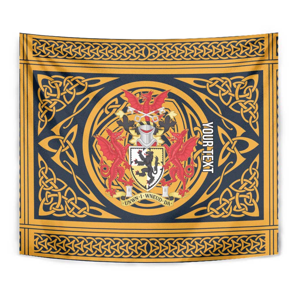 Personalized Denbighshire Wales Tapestry Coat Of Arms Celtic Style - Wonder Print Shop