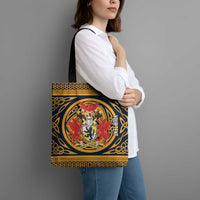 Personalized Denbighshire Wales Tote Bag Coat Of Arms Celtic Style - Wonder Print Shop