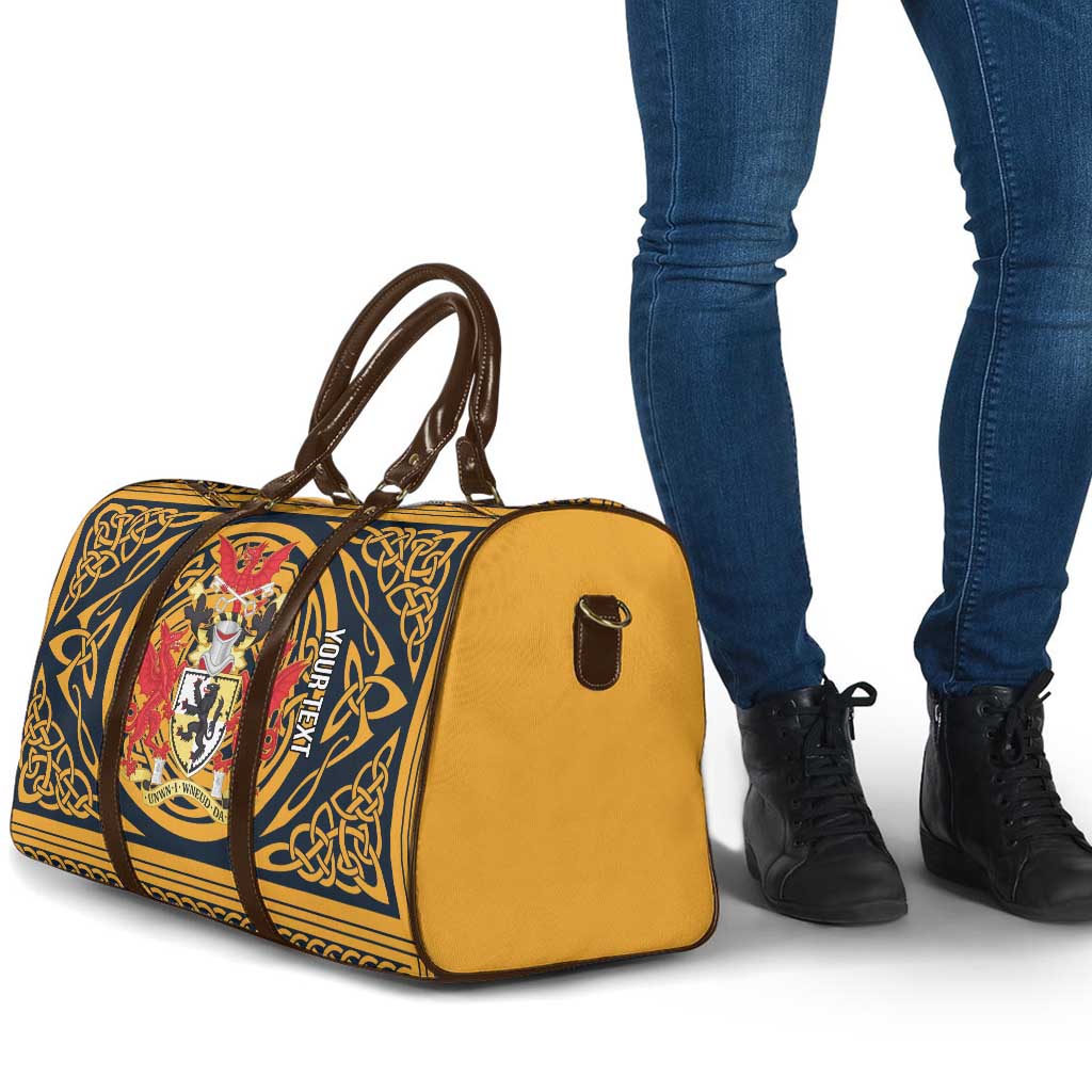 Personalized Denbighshire Wales Travel Bag Coat Of Arms Celtic Style - Wonder Print Shop