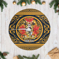 Personalized Denbighshire Wales Tree Skirt Coat Of Arms Celtic Style - Wonder Print Shop
