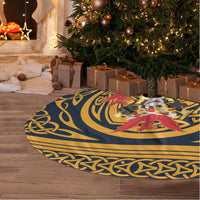 Personalized Denbighshire Wales Tree Skirt Coat Of Arms Celtic Style - Wonder Print Shop