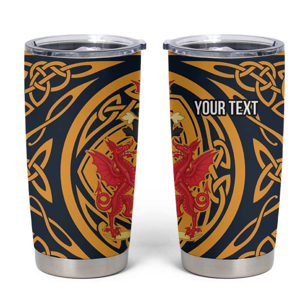 Personalized Denbighshire Wales Tumbler Cup Coat Of Arms Celtic Style - Wonder Print Shop