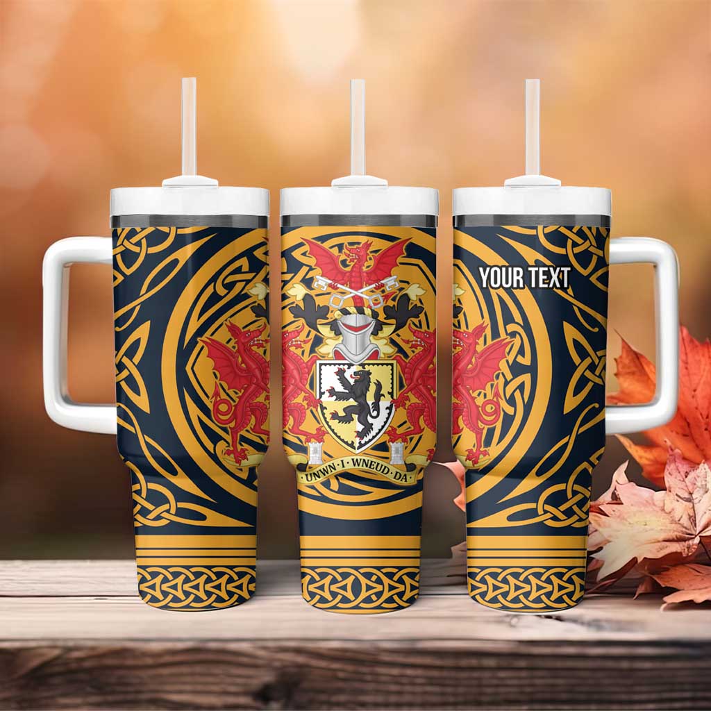 Personalized Denbighshire Wales Tumbler With Handle Coat Of Arms Celtic Style - Wonder Print Shop