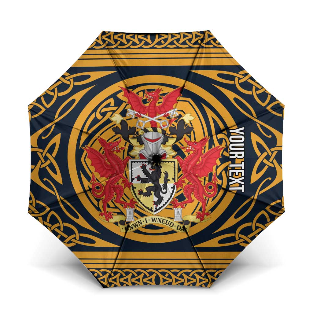 Personalized Denbighshire Wales Umbrella Coat Of Arms Celtic Style - Wonder Print Shop