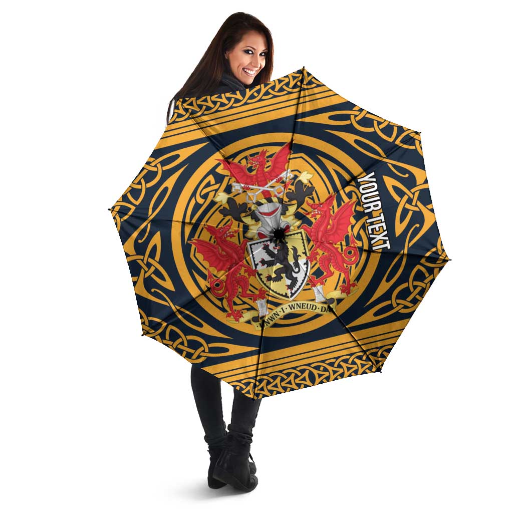 Personalized Denbighshire Wales Umbrella Coat Of Arms Celtic Style - Wonder Print Shop