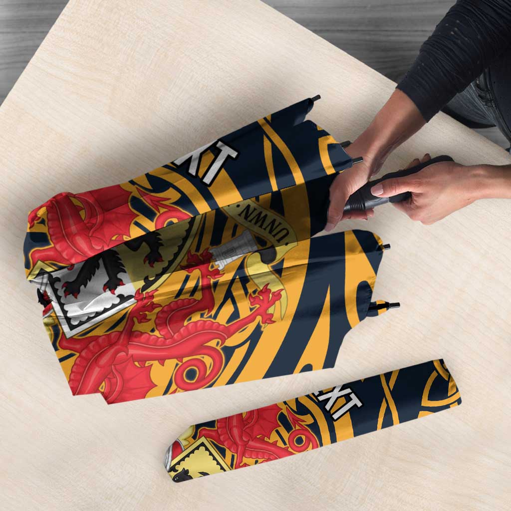 Personalized Denbighshire Wales Umbrella Coat Of Arms Celtic Style - Wonder Print Shop