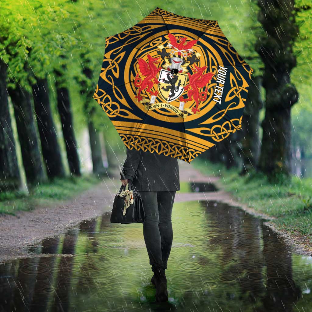 Personalized Denbighshire Wales Umbrella Coat Of Arms Celtic Style - Wonder Print Shop