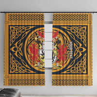 Personalized Denbighshire Wales Window Curtain Coat Of Arms Celtic Style - Wonder Print Shop