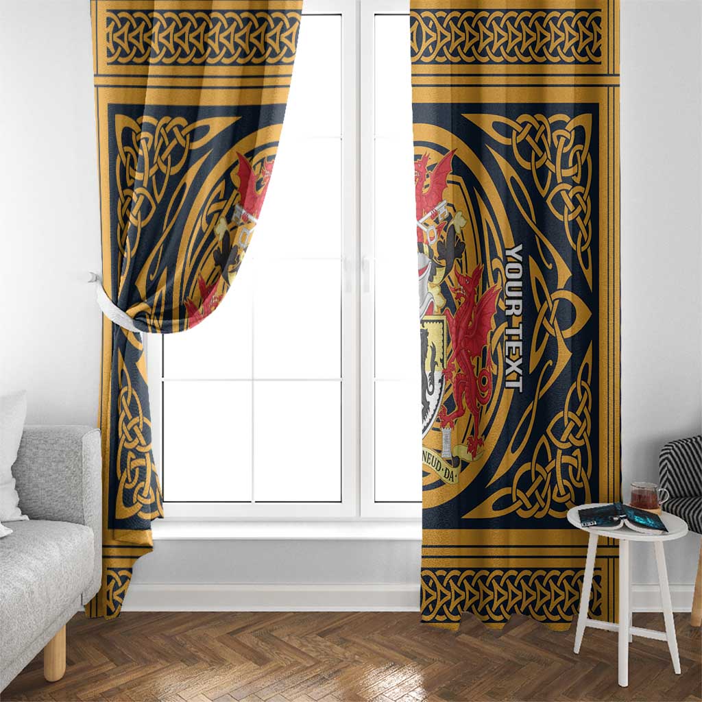 Personalized Denbighshire Wales Window Curtain Coat Of Arms Celtic Style - Wonder Print Shop