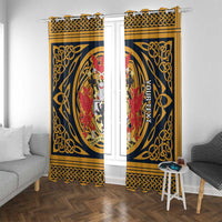 Personalized Denbighshire Wales Window Curtain Coat Of Arms Celtic Style - Wonder Print Shop