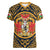 Personalized Denbighshire Wales Women V-Neck T-Shirt Coat Of Arms Celtic Style - Wonder Print Shop