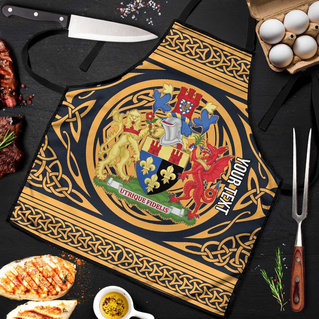 Personalized Monmouthshire Wales Apron Coat Of Arms Celtic Style - Wonder Print Shop