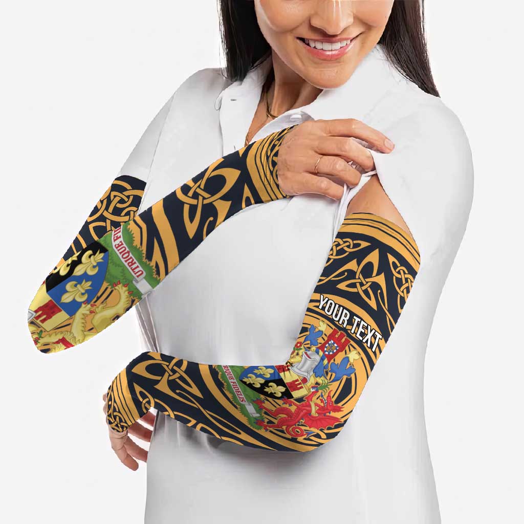 Personalized Monmouthshire Wales Arm Sleeves Coat Of Arms Celtic Style - Wonder Print Shop