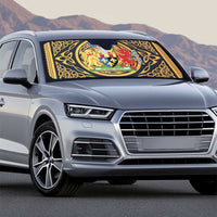 Personalized Monmouthshire Wales Auto Sun Shade Coat Of Arms Celtic Style - Wonder Print Shop