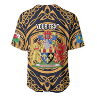 Personalized Monmouthshire Wales Baseball Jersey Coat Of Arms Celtic Style - Wonder Print Shop